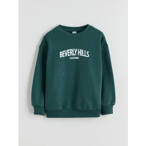 LCW Kids Petrol Bisiklet Yaka California Baskılı Kız Çocuk Sweatshirt