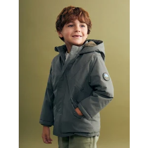 LCW Kids Haki Kapüşonlu Astarlı Erkek Çocuk Mont