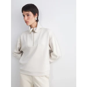 LCW Vision Gri Dik Yaka Kadın Sweatshirt