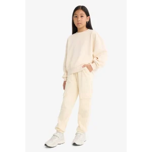 Defacto E6928A8ER134 Ekru Kız Çocuk Beli Lastikli Kargo Jogger Eşofman Altı