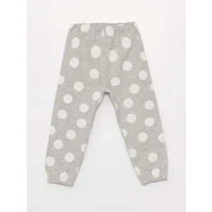 LCW baby Gri Beli Lastikli Kız Bebek Jogger Eşofman Alt