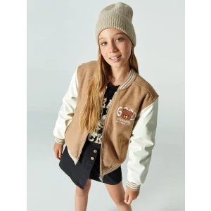 LCW Kids Bej Kolej Yaka Kız Çocuk Mont