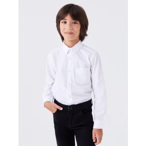 LCW Kids Beyaz Basic Erkek Çocuk Poplin Gömlek