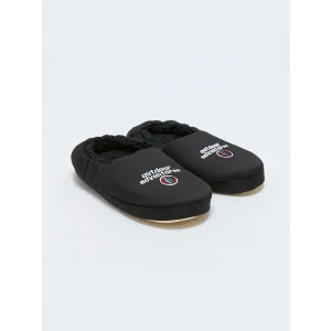 LCW STEPS Siyah Nakışlı Erkek Çocuk Ev Ayakkabısı