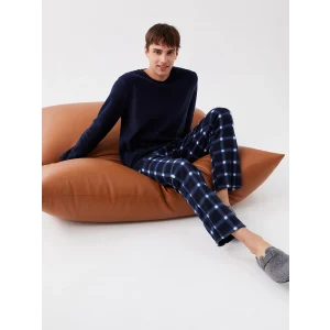LC WAIKIKI Lacivert Standart Kalıp Polar Erkek Pijama Takımı