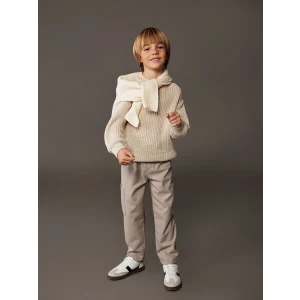 LCW Kids Bej Beli Lastikli Erkek Çocuk Kargo Pantolon