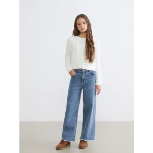 LCW Kids Mavi Wideleg Kız Çocuk Jean Pantolon