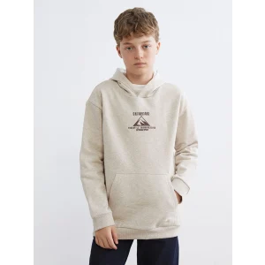 LCW Kids Ekru Kapüşonlu Erkek Çocuk Sweatshirt