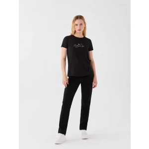 LCWAIKIKI Basic Siyah Kadın Beli Lastikli Düz Eşofman Altı