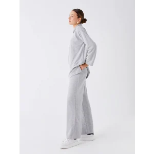 LCWAIKIKI Basic Gri Kadın Beli Lastikli Düz Eşofman Altı