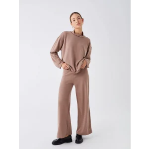 LCWAIKIKI Basic Kahverengi Kadın Beli Lastikli Düz Eşofman Altı