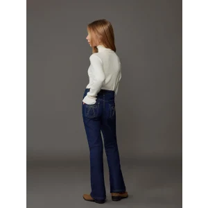 LCW Kids İndigo İspanyol Paça Kız Çocuk Jean Pantolon