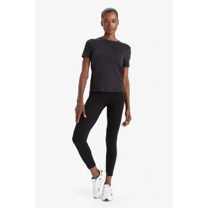 Defacto Z6327AZBK81 Siyah DeFactoFit Yüksek Bel Beli Saran Pamuklu Basic Düz Sporcu Tayt