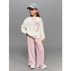 LCW Kids Pembe Çizgi Desenli Kız Çocuk Eşofman Altı