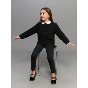 LCW Kids Siyah Beli Lastikli Basic Kız Çocuk Tayt