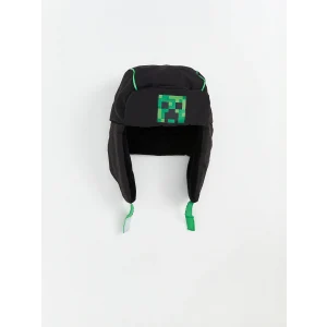 LCW ACCESSORIES Siyah Minecraft Baskılı Erkek Çocuk Kar Şapkası