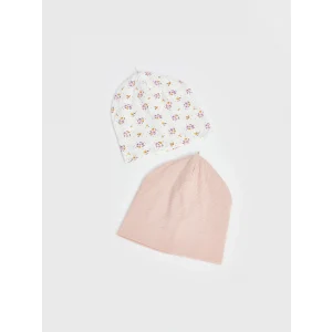 LCW baby Pembe Baskılı Kız Bebek Bere 2li