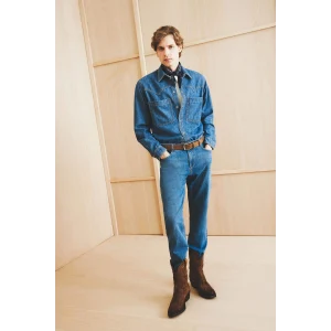 Defacto A6948AXNM28 Mavi Sergio Regular Fit Normal Kalıp Normal Bel Boru Paça Jean Pantolon