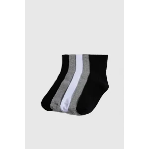 Defacto F4715A8GR2 Gri Erkek Çocuk 5li Pamuklu Uzun Çorap