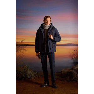 Defacto Y0369AZNM83 İndigo Sergio Regular Fit Normal Bel Boru Paça Jean Pantolon