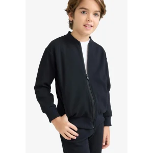 Defacto D2803A8BK81 Siyah Erkek Çocuk Kolej Yaka Bomber Okul Hırkası