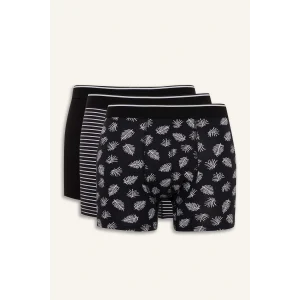 Defacto D7526AXNV135 Lacivert Regular Fit Çizgili 3lü Boxer