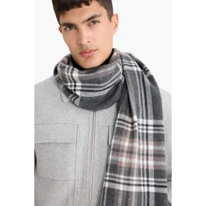 Defacto F4182AXAR104 Antrasit Erkek Kareli Dokuma Atkı