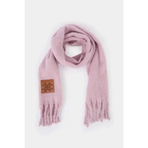 Defacto F3427AXPN1 Pembe Kadın Dokuma Etiketli Atkı