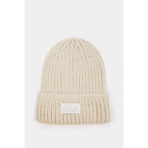 Defacto C7169A8BG122 Bej Kız Çocuk Dokuma Etiketli Bere