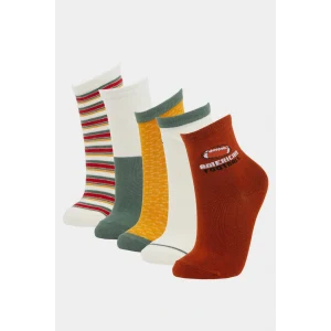 Defacto F4719A8KR1 Çok Renkli Erkek Çocuk 5li Pamuklu Uzun Çorap