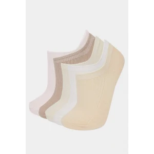 Defacto F5428AXPN2 Pembe Kadın 5li Pamuklu Sneaker Çorap