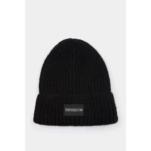 Defacto U9177AZBK27 Siyah Erkek Dokuma Etiketli Bere