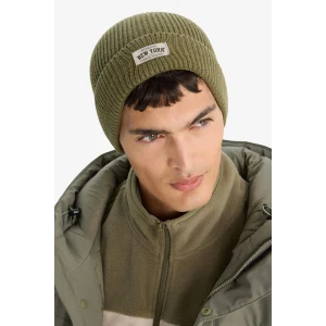 Defacto A5067AXKH328 Haki Erkek Etiket Baskılı Triko Bere