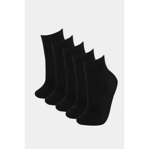 Defacto C3657A8BK21 Siyah Erkek Çocuk 5li Pamuklu Uzun Çorap