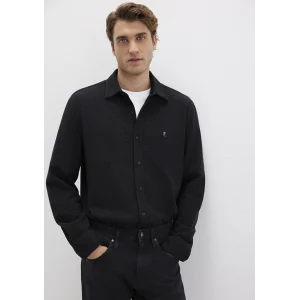 Mavi 0211789-900 M Logo Nakışlı Siyah Örme Gömlek