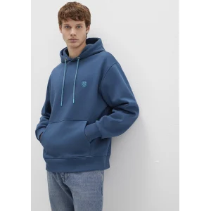 Mavi 065809-90609 Mavi Logo Nakışlı Kapüşonlu Mavi Sweatshirt.