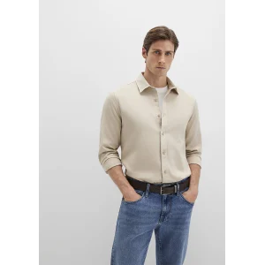 Mavi 0211641-70039 Keten Karışımlı Bej Gömlek