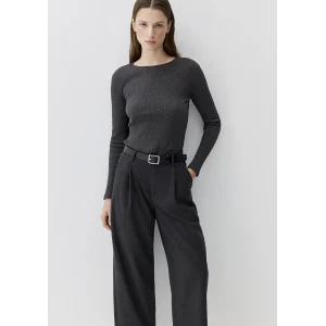 Mavi 1613655-80927 Kaşmir Karışımlı Siyah Uzun Kollu Basic Tişört