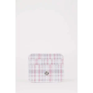 Defacto E5476AXKR1 Çok Renkli Kadın Kareli Suni Deri Kartlık