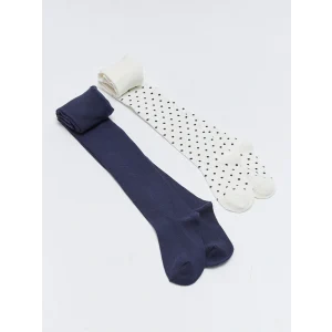 LCW Kids Ekru Kız Çocuk Külotlu Çorap 2li