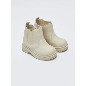 LCW STEPS Beyaz Fermuarlı Kız Bebek Bot