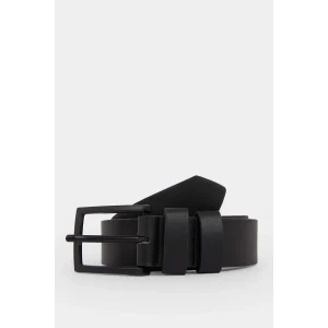 Defacto F6809AXBK27 Siyah Erkek Dikdörtgen Toka Suni Deri Günlük Kemer