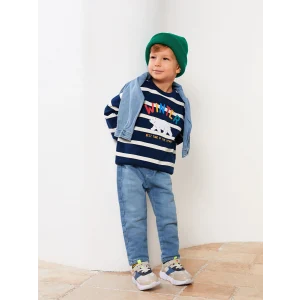 LCW baby İndigo Beli Lastikli Erkek Bebek Jean Pantolon