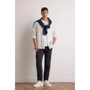 Defacto F3269AXNV86 Lacivert Jogger Fit Beli Bağcıklı Lastikli Cepli Pamuklu Dokulu Pantolon