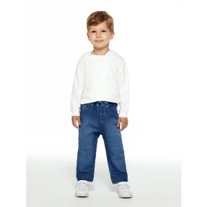 LCW baby İndigo Beli Lastikli Erkek Bebek Jean Pantolon