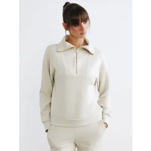 LCW Vision Gri Dik Yaka Kadın Sweatshirt