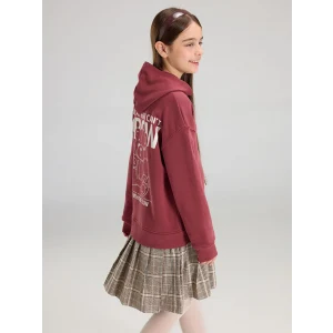 LCW Kids Pembe Kapüşonlu Kız Çocuk Elbise