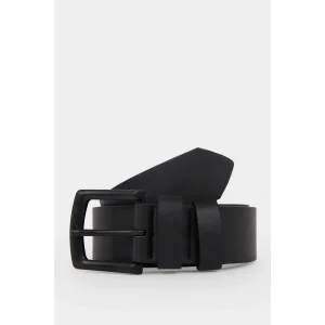 Defacto F6806AXBK27 Siyah Erkek Dikdörtgen Toka Suni Deri Günlük Kemer