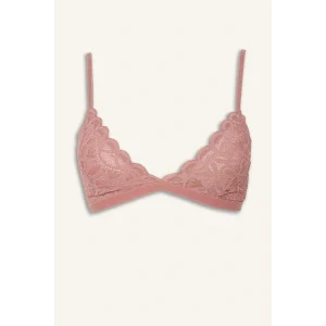 Defacto F5037AXBR86 Bordo Dantelli Simli Kapsız Pedsiz Balensiz Triangle Bra