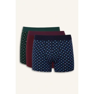 Defacto G3840AXNV135 Lacivert Regular Fit Puantiye 3lü Boxer